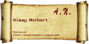 Almay Norbert névjegykártya
