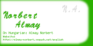 norbert almay business card